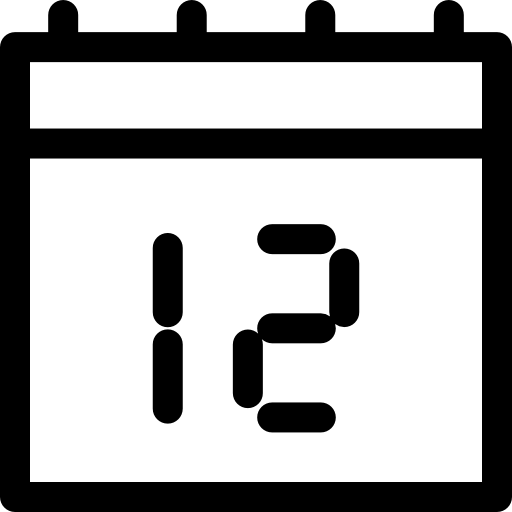 달력 Basic Rounded Lineal icon