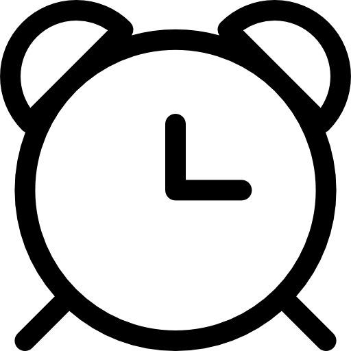 despertador Basic Rounded Lineal icono
