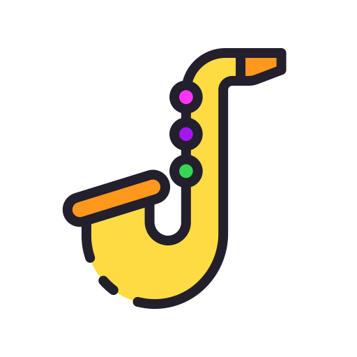 Saxophone Good Ware Lineal Color icon