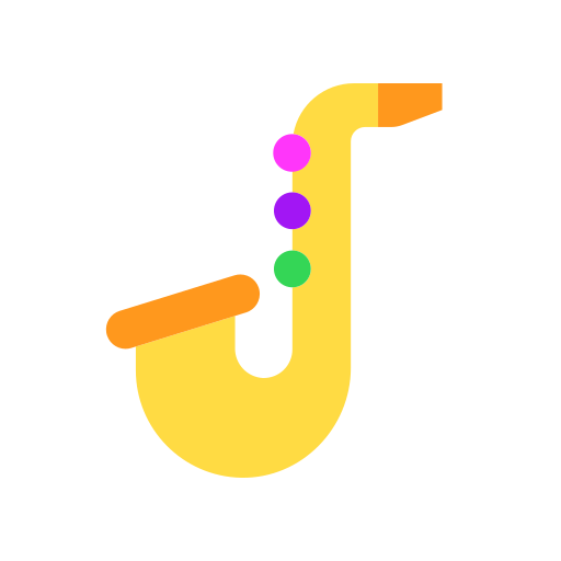 saksofon Good Ware Flat ikona