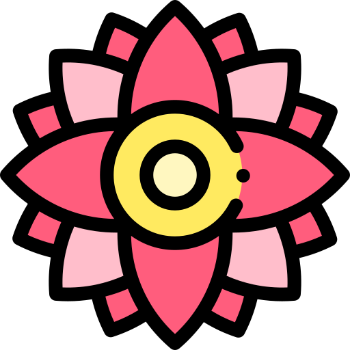 Dahlia Detailed Rounded Lineal color icon