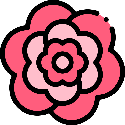 rose Detailed Rounded Lineal color icon