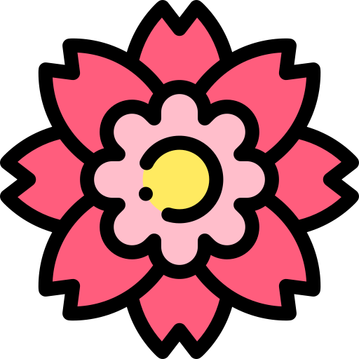 Peony Detailed Rounded Lineal color icon