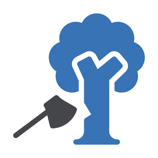 Deforestation Generic Blue icon