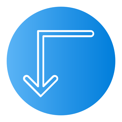 strzałka w dół Generic Flat Gradient ikona