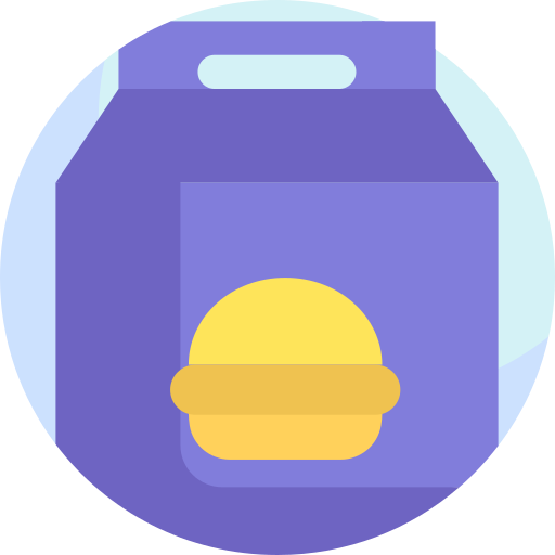 Коробка для еды Detailed Flat Circular Flat иконка