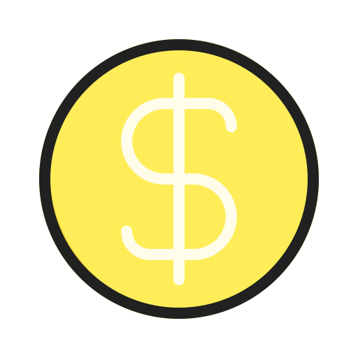 moneda Generic Outline Color icono