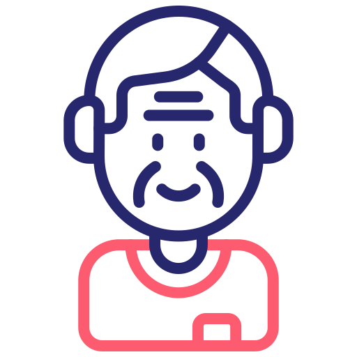 Old man Generic Outline Color icon