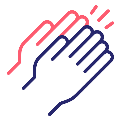Clapping Generic Outline Color icon