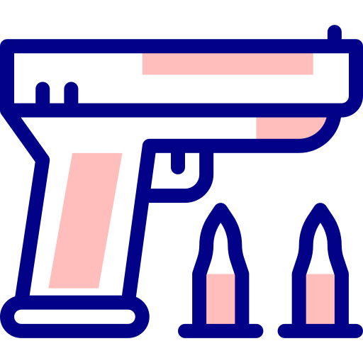 Пистолет Detailed Mixed Lineal color иконка