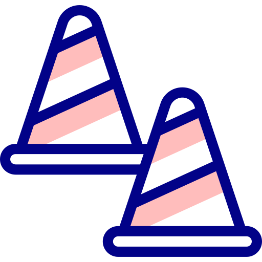 cono de trafico Detailed Mixed Lineal color icono