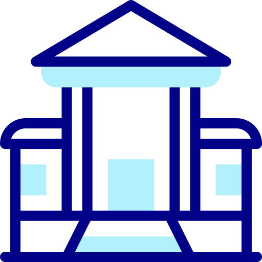 裁判所 Detailed Mixed Lineal color icon
