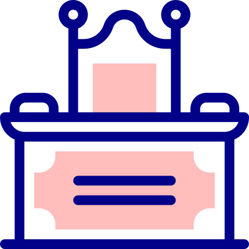 책상 Detailed Mixed Lineal color icon