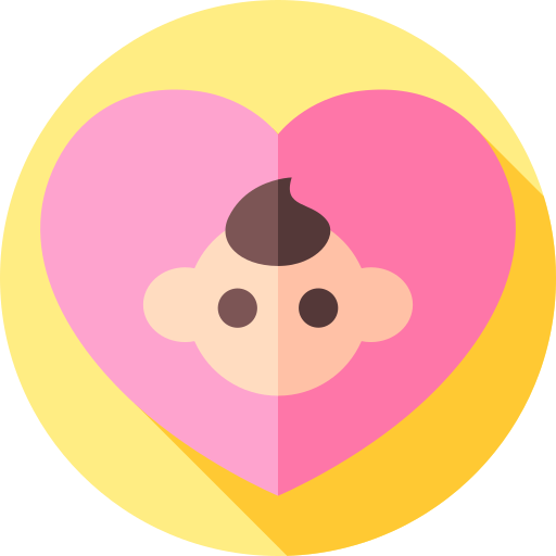 miłość Flat Circular Flat ikona