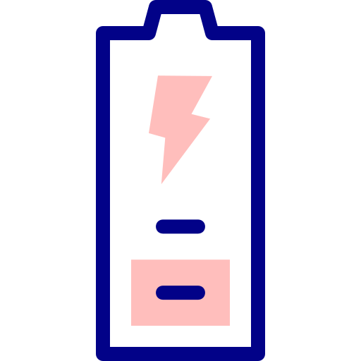 niedriger batteriestatus Detailed Mixed Lineal color icon