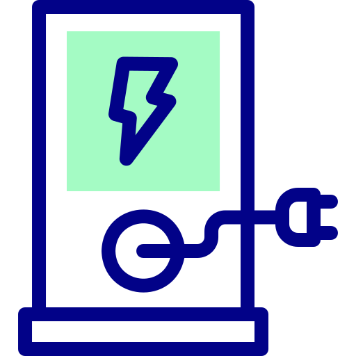 elektrische station Detailed Mixed Lineal color icon