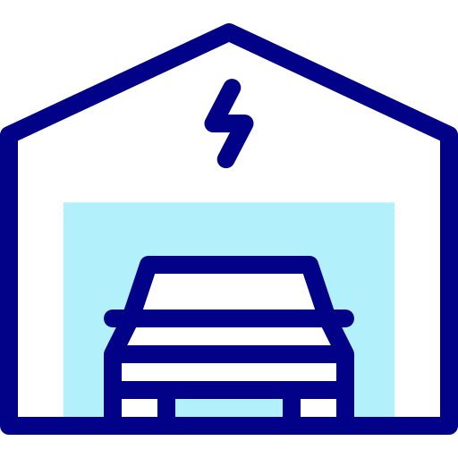 Electric station Detailed Mixed Lineal color icon