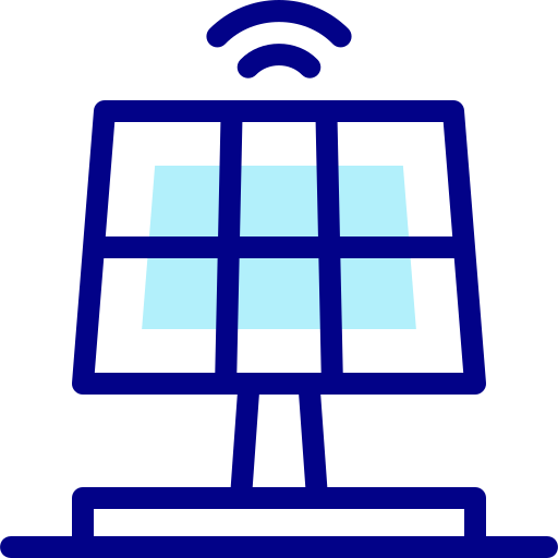 Solar panel Detailed Mixed Lineal color icon