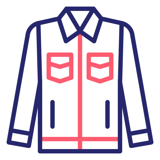 jeansowa kurtka Generic Outline Color ikona