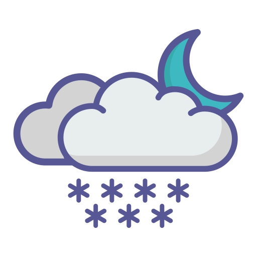 opady śniegu Generic Outline Color ikona