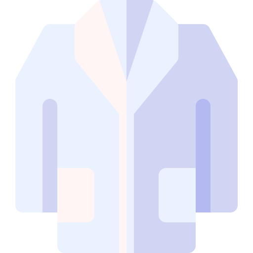 Лабораторный халат Basic Rounded Flat иконка