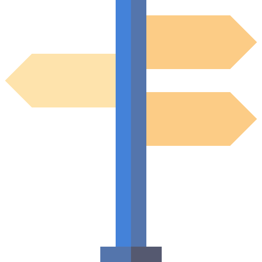 poste de sinalização Basic Straight Flat Ícone