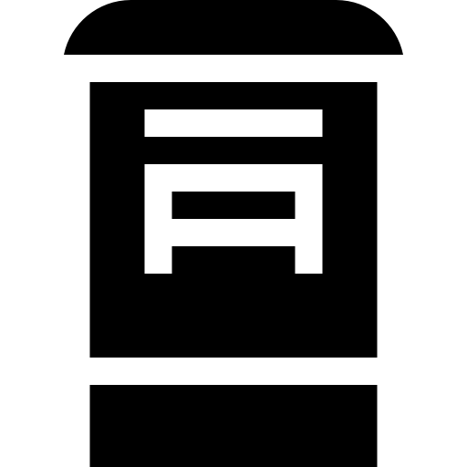 ポストボックス Basic Straight Filled icon