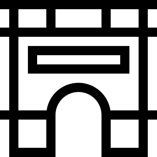 Łuk triumfalny Basic Straight Lineal ikona