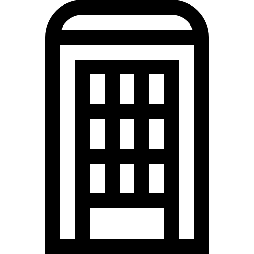 cabina telefónica Basic Straight Lineal icono