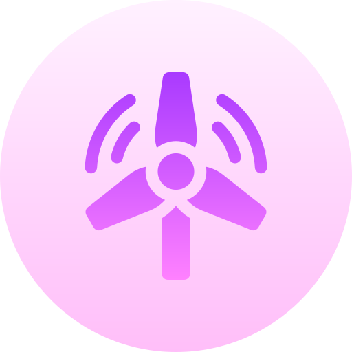 windturbine Basic Gradient Circular icoon