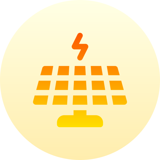 panel solar Basic Gradient Circular icono