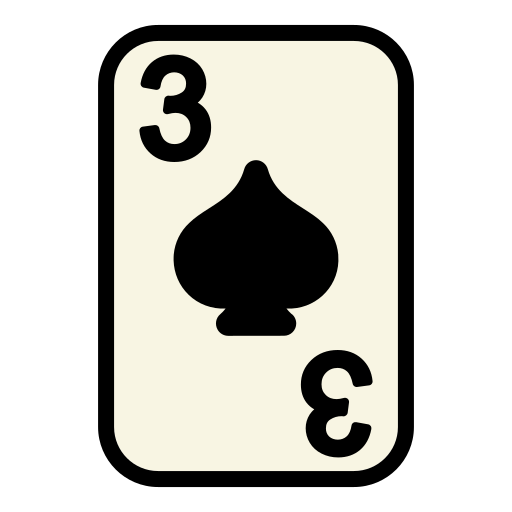 Three of spades Generic Outline Color icon