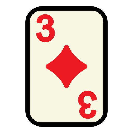 Three of diamonds Generic Outline Color icon