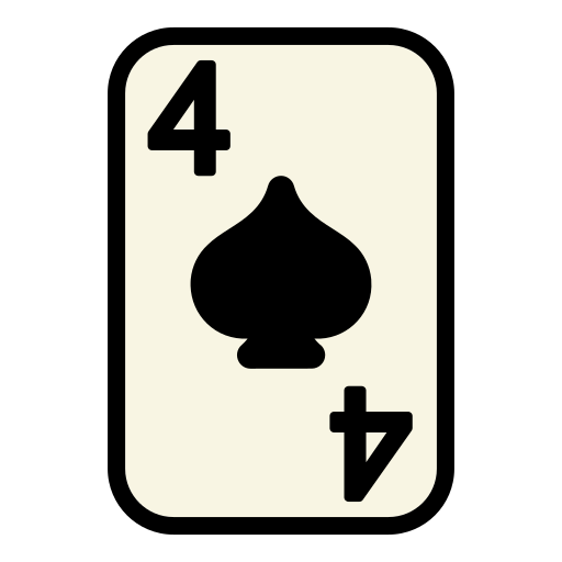 Four of spades Generic Outline Color icon