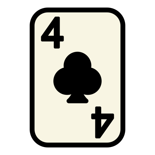 Four of clubs Generic Outline Color icon