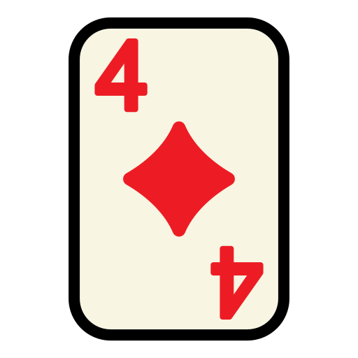 Four of diamonds Generic Outline Color icon