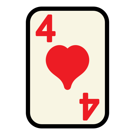 Four of hearts Generic Outline Color icon