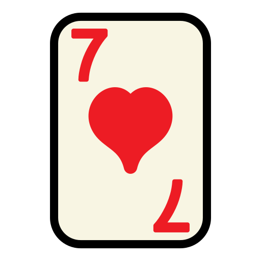 Seven of hearts Generic Outline Color icon