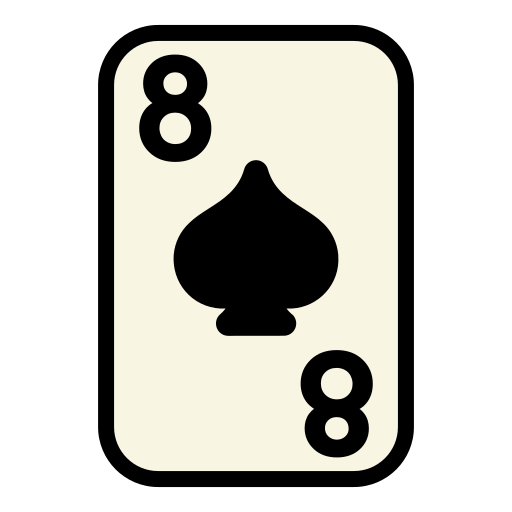 Eight of spades Generic Outline Color icon