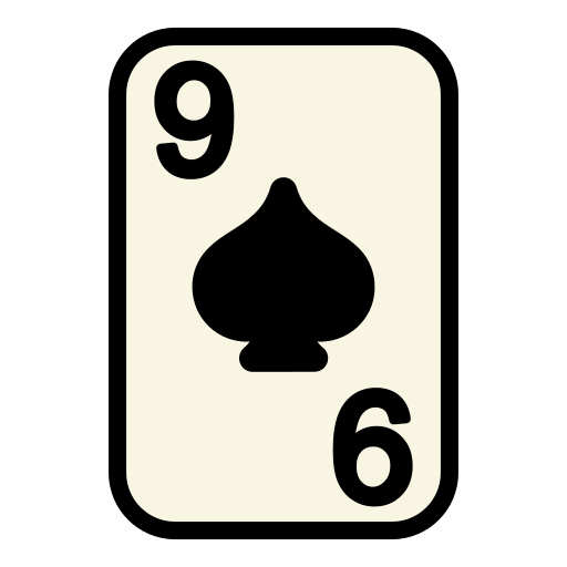 Nine of spades Generic Outline Color icon