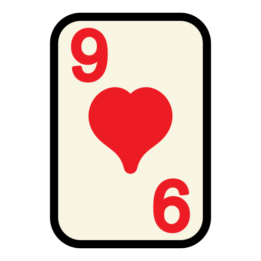 negen van harten Generic Outline Color icoon