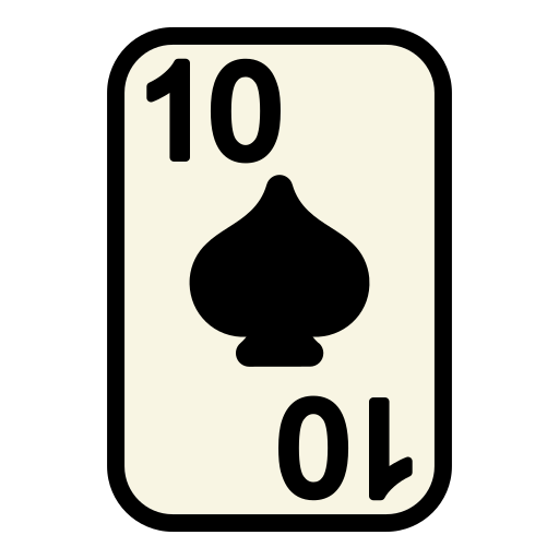 Ten of spades Generic Outline Color icon