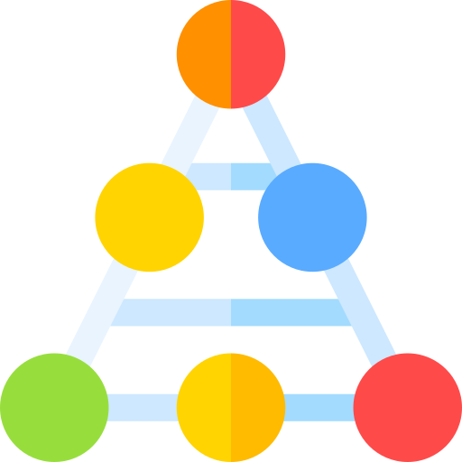 jerarquía Basic Straight Flat icono