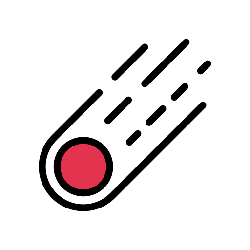 cometa Vector Stall Lineal Color icono