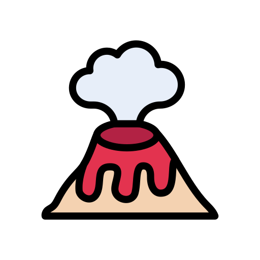 火山 Vector Stall Lineal Color icon