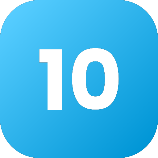 Number 10 Generic Flat Gradient icon