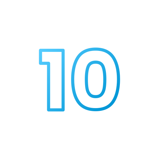 numero 10 Generic Gradient icono