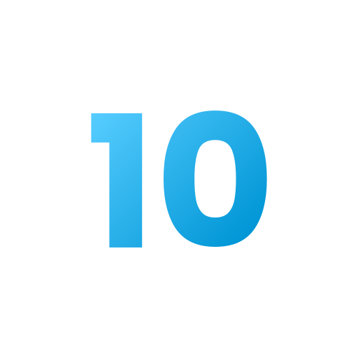 numero 10 Generic Flat Gradient icono
