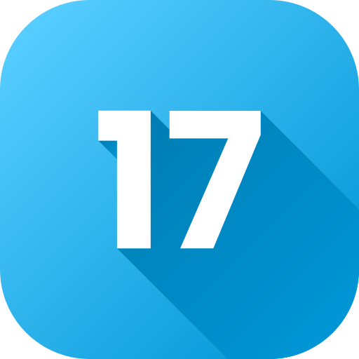 número 17 Generic Square icono