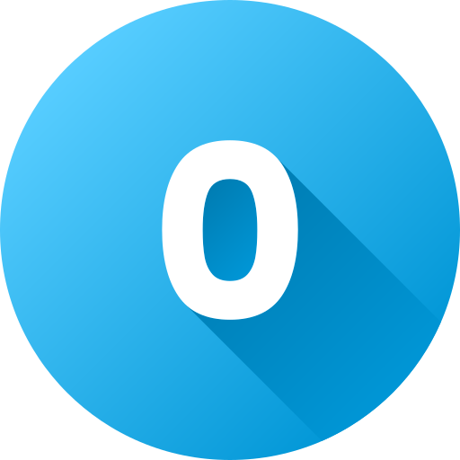 숫자 0 Generic Circular icon
